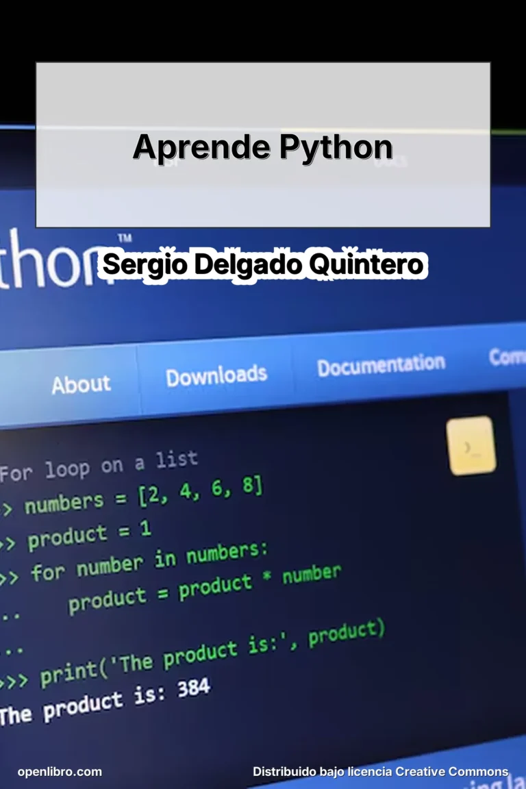 Aprende Python es un curso en formato libro orientado a introducir el lenguaje de programación Python desde un enfoque práctico.