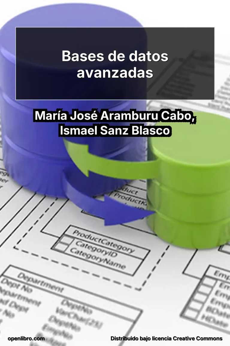 El libro Bases de datos avanzadas es un material académico que profundiza en conceptos y técnicas avanzadas de los sistemas de bases de datos.