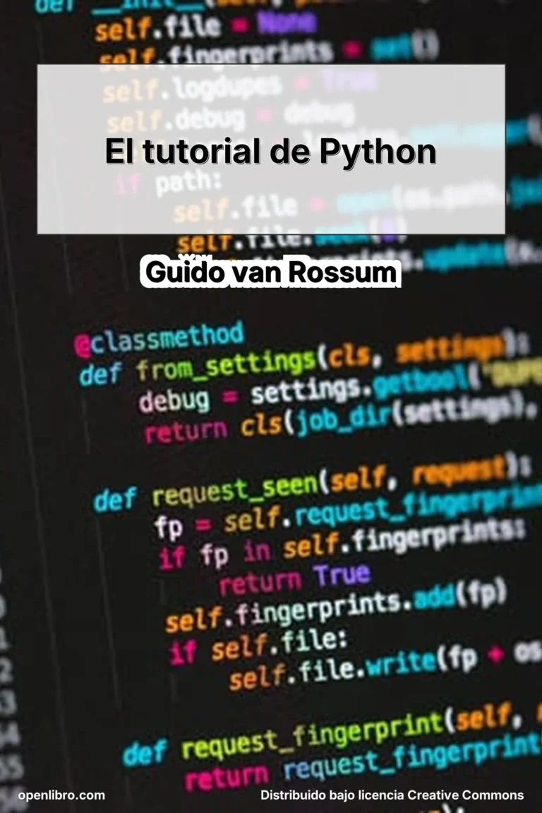El tutorial de Python es un material introductorio oficial que presenta de forma progresiva los conceptos fundamentales del lenguaje.