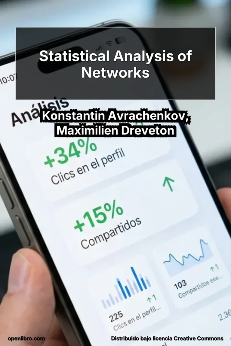 tatistical Analysis of Networks es una obra académica que ofrece una introducción rigurosa y estructurada al análisis estadístico de redes.