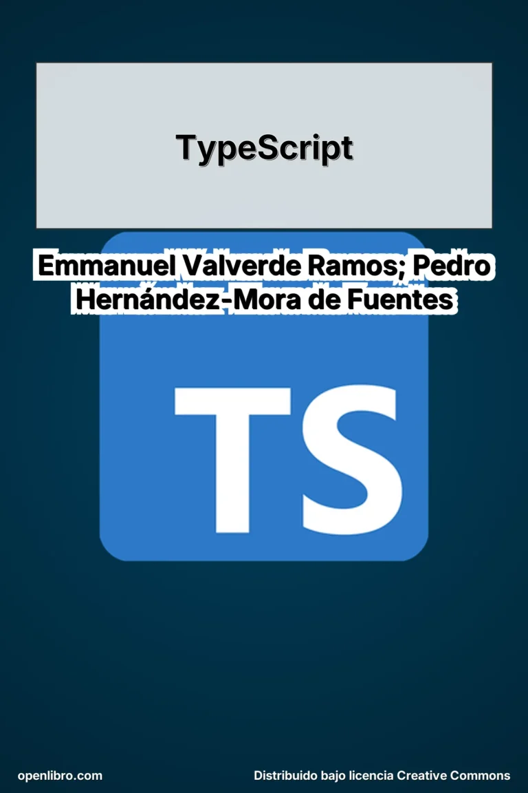 Este libro ofrece una introducción progresiva y técnica a TypeScript, abordando tanto los fundamentos del lenguaje como características avanzadas orientadas al desarrollo profesional.