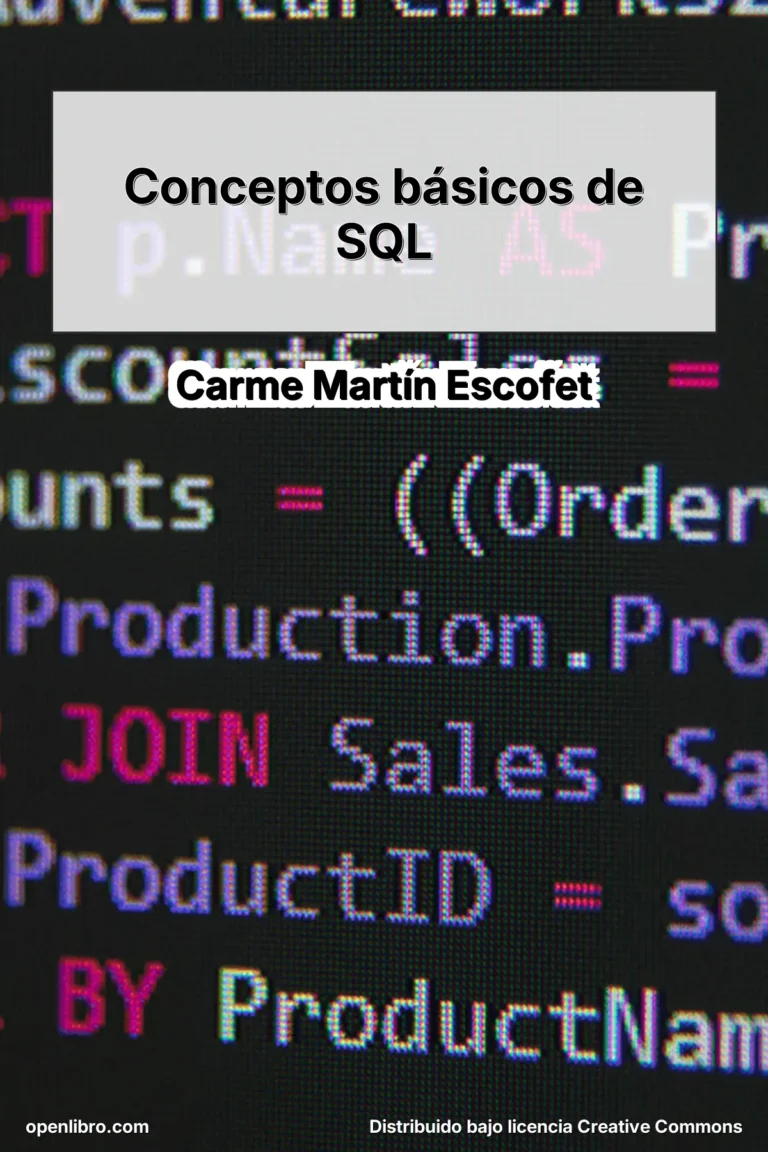 Conceptos básicos de SQL es un material formativo orientado a introducir los fundamentos del lenguaje SQL dentro del modelo relacional.
