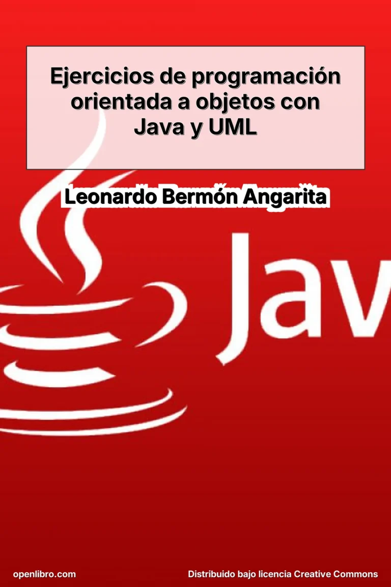 Ejercicios de programación orientada a objetos con Java y UML es una obra orientada a la práctica sistemática de los conceptos fundamentales y avanzados de la programación orientada a objetos utilizando el lenguaje Java, complementado con modelado en UML.