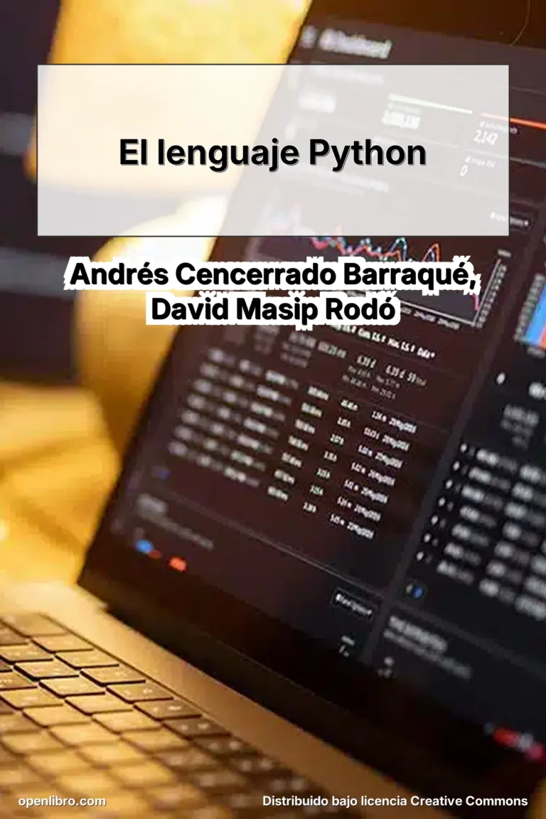 El libro El lenguaje Python es un material didáctico introductorio que presenta las bases del lenguaje de programación Python desde una perspectiva formativa.