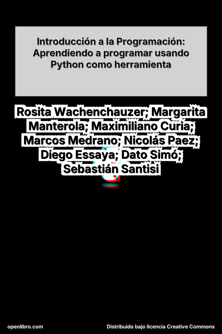 Introducción a la Programación: Aprendiendo a programar usando Python como herramienta es un material académico desarrollado en el ámbito universitario y adaptado por la Cátedra de Introducción a la Programación de la Universidad Nacional de Luján