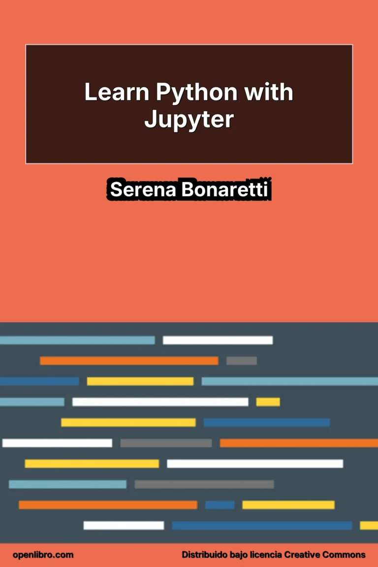Learn Python with Jupyter es un libro introductorio diseñado para enseñar programación en Python utilizando Jupyter Notebook como entorno principal de trabajo.