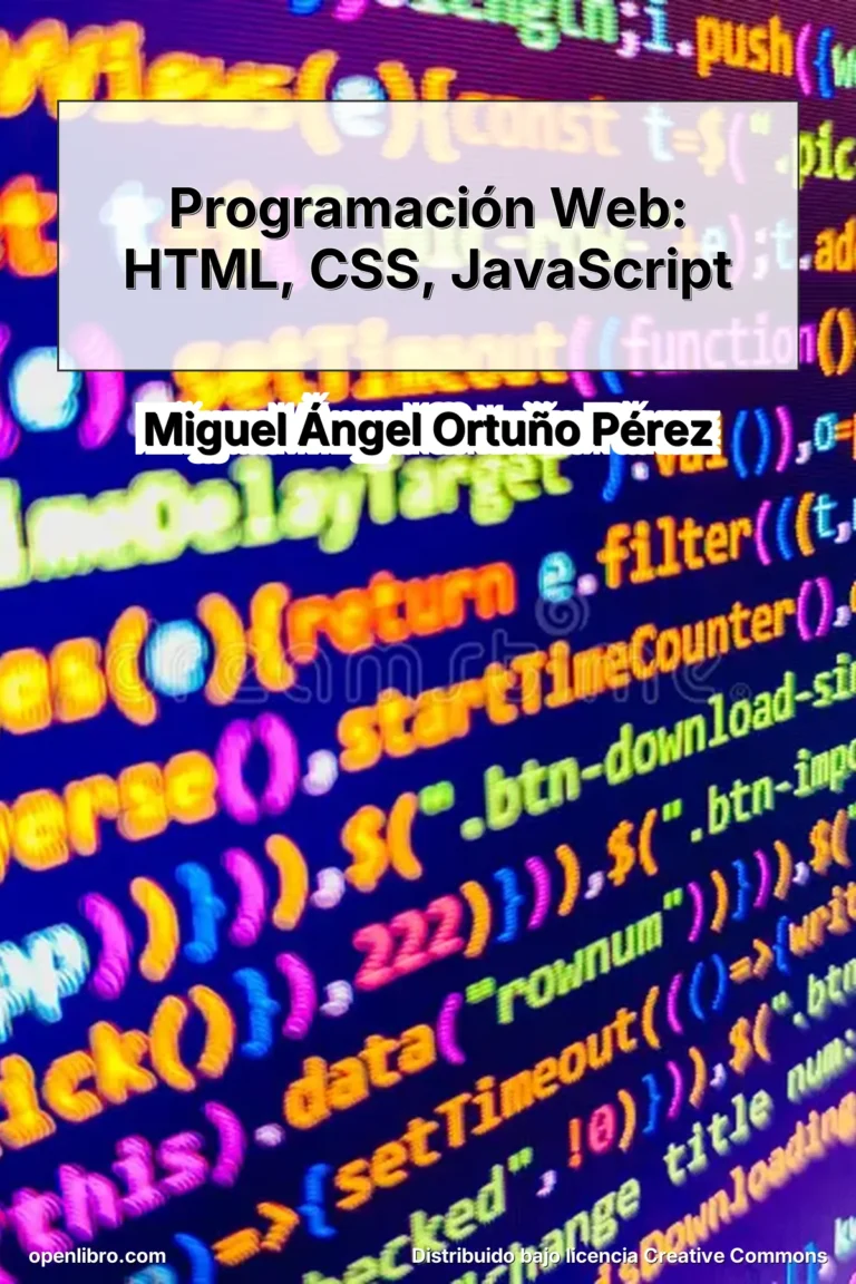 Programación Web: HTML, CSS, JavaScript. Apuntes para el alumno es un material académico elaborado para las asignaturas Aplicaciones Telemáticas y Desarrollo de Aplicaciones Telemáticas de la Escuela de Ingeniería de Fuenlabrada, en la Universidad Rey Juan Carlos.