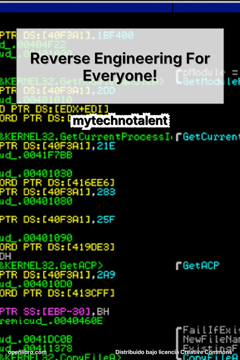 Reverse Engineering For Everyone! es un conjunto de tutoriales diseñado para introducir la ingeniería inversa de forma accesible y progresiva.