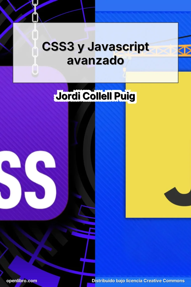 “CSS3 y Javascript avanzado”, escrito por Jordi Collell Puig, está orientado a estudiantes, desarrolladores y profesionales técnicos que deseen profundizar en el uso de hojas de estilo de última generación y en bibliotecas JavaScript ampliamente utilizadas.