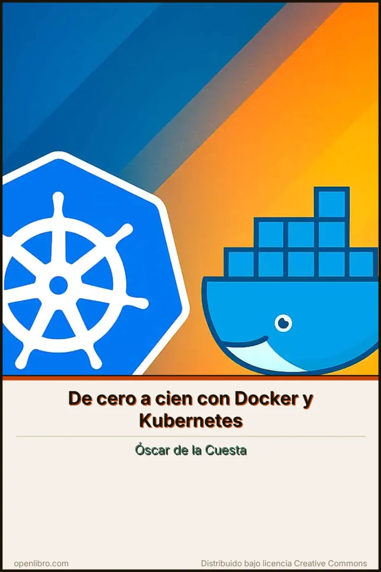 Este libro es una guía práctica y progresiva diseñada para llevar al lector desde los conceptos más básicos de la contenerización hasta el dominio de técnicas avanzadas con Docker y Kubernetes.