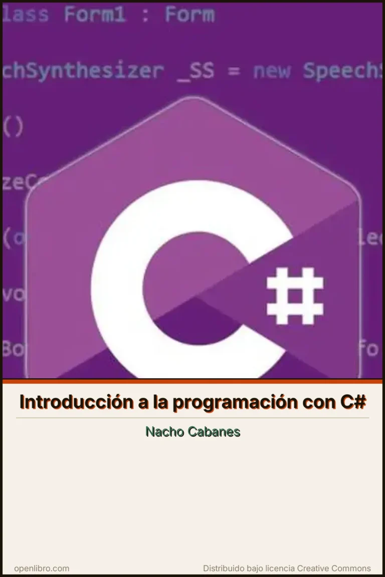 Este libro es una guía práctica y progresiva para aprender a programar desde cero utilizando el lenguaje C#.