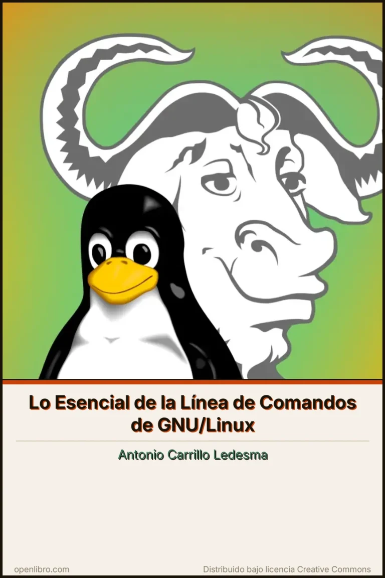 Este libro es una guía práctica y estructurada para aprender a utilizar eficazmente la línea de comandos en sistemas GNU/Linux.