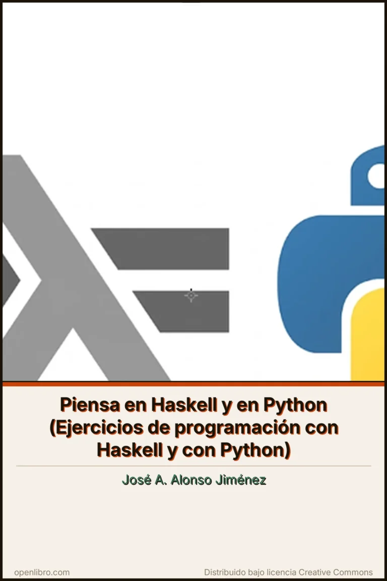 Piensa en Haskell y en Python es un libro de ejercicios prácticos diseñado para enseñar los fundamentos de la programación mediante la resolución de problemas.
