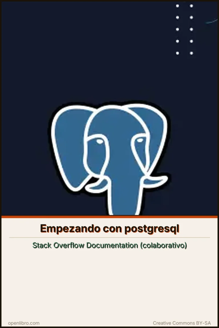 Portada del libro Empezando con postgresql