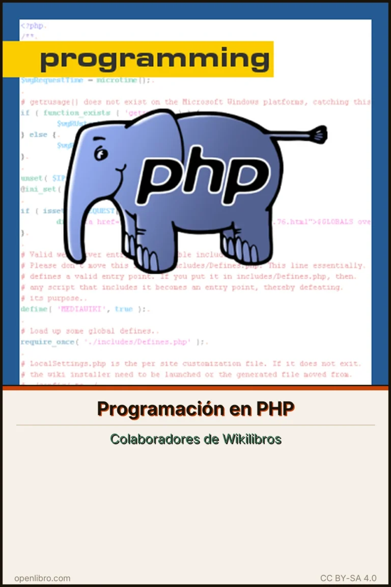 Portada del libro Programación en PHP