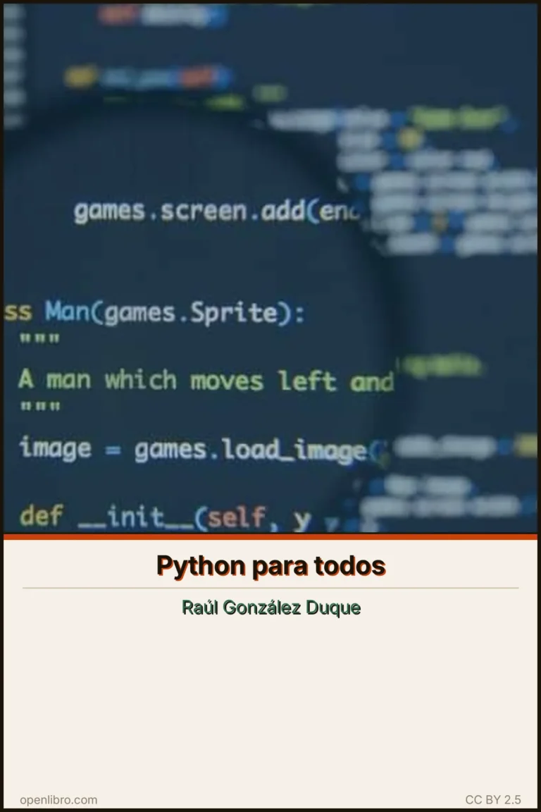 Portada del libro Python para todos de Raúl González Duque